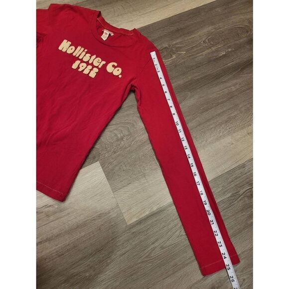 Vintage Hollister Long sleeve shirt red Christmas top - Picture 5 of 6